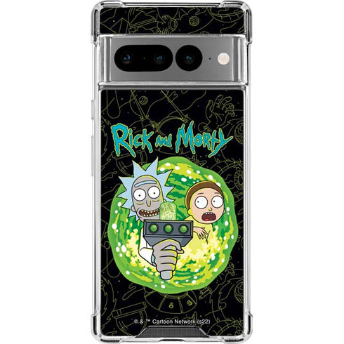 Adult Swim Rick and Morty Portal Travel Google Pixel 7 Pro Clear Case